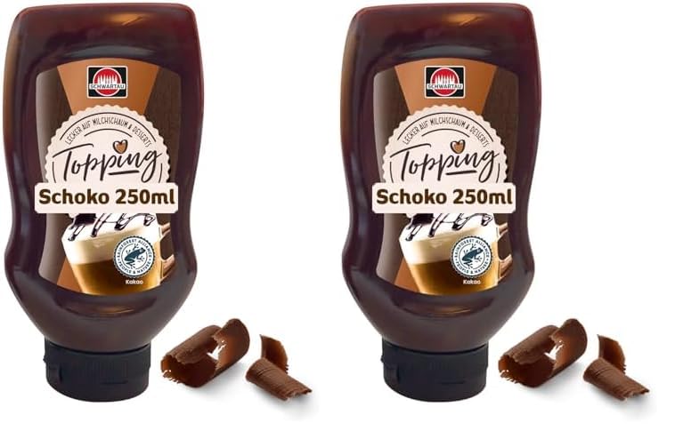 Schwartau Coffee Shop Schoko, Topping zum Verfeinern von Kaffeespezialitäten, 250ml (Packung mit 2)
