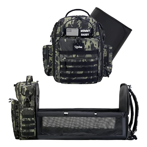 Image of LDVINE Diaper Bag Backpack | Multifunction Dad Diaper Bag |Travel Diaper Bag for Baby Boy & Girl | Mens diaper Changing Bags (Black)