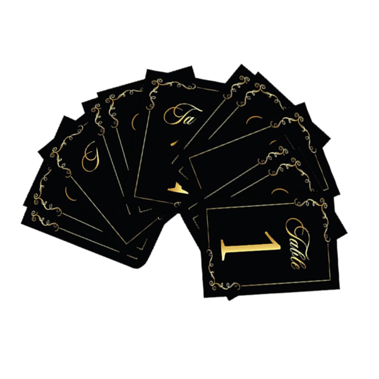 5 Sätze Tischnummern Karten Schwarze Goldfolie Tischkarten Für Hochzeiten Geburtstagsfeiern Und Veranstaltungen Wiederverwendbare Platzkarten Tischdeko 30 Stück * 5