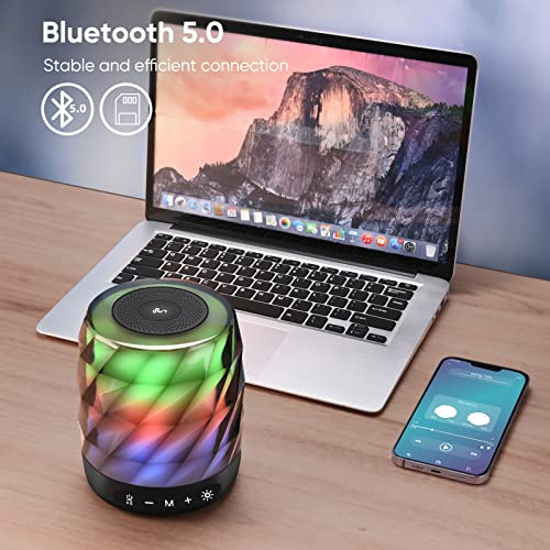 LFS Bluetooth Speaker with Lights, Portable Speaker with Powerful 15W Sound, IPX5 Waterproof, 7 Color Lights, 100 Foot Wireless Bluetooth Range, Perfect for Home,Outdoor,Party, Holiday LFS Bluetooth Speaker with Lights, Portable Speaker with Powerful 15W Sound, IPX5 Waterproof, 7 Color Lights, 100 Foot Wireless Bluetooth Range, Perfect for Home,Outdoor,Party, Holiday