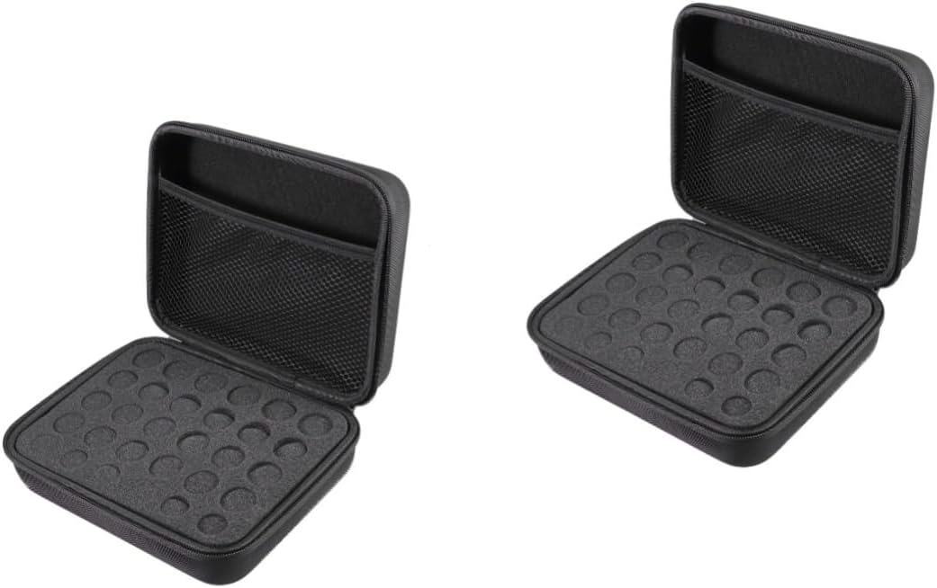 balacoo 2 Pcs 12 Bags Organizer Nail Polish Organizer Case Roller Bottle Storage Bag Essential Oil Travel Storage Rack, Blackx2pcs, 41U8185P4501Y