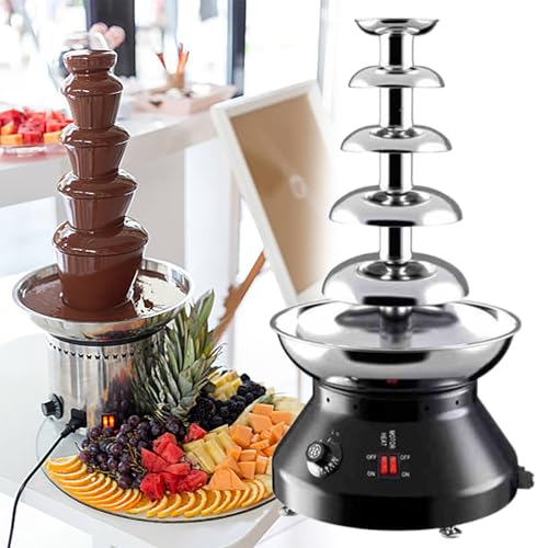 Máquina fuente de chocolate comercial para fiestas, bodas, eventos, versátil para queso, dulces y licor, 4 niveles