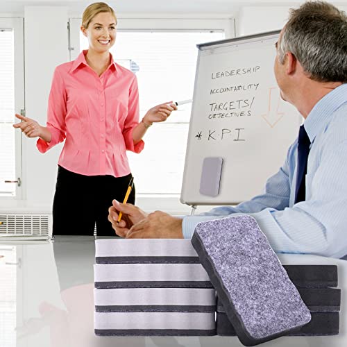 8 Pack Magnetic Dry Eraser - Wellerly Whiteboard Erasers Chalkboard Cleaners Eraser Dry Erase Wipe For Classroom Home Office School Teacher (Black+Gray, 4.2Inch X 2.2Inch X 0.8Inch) #TOP6