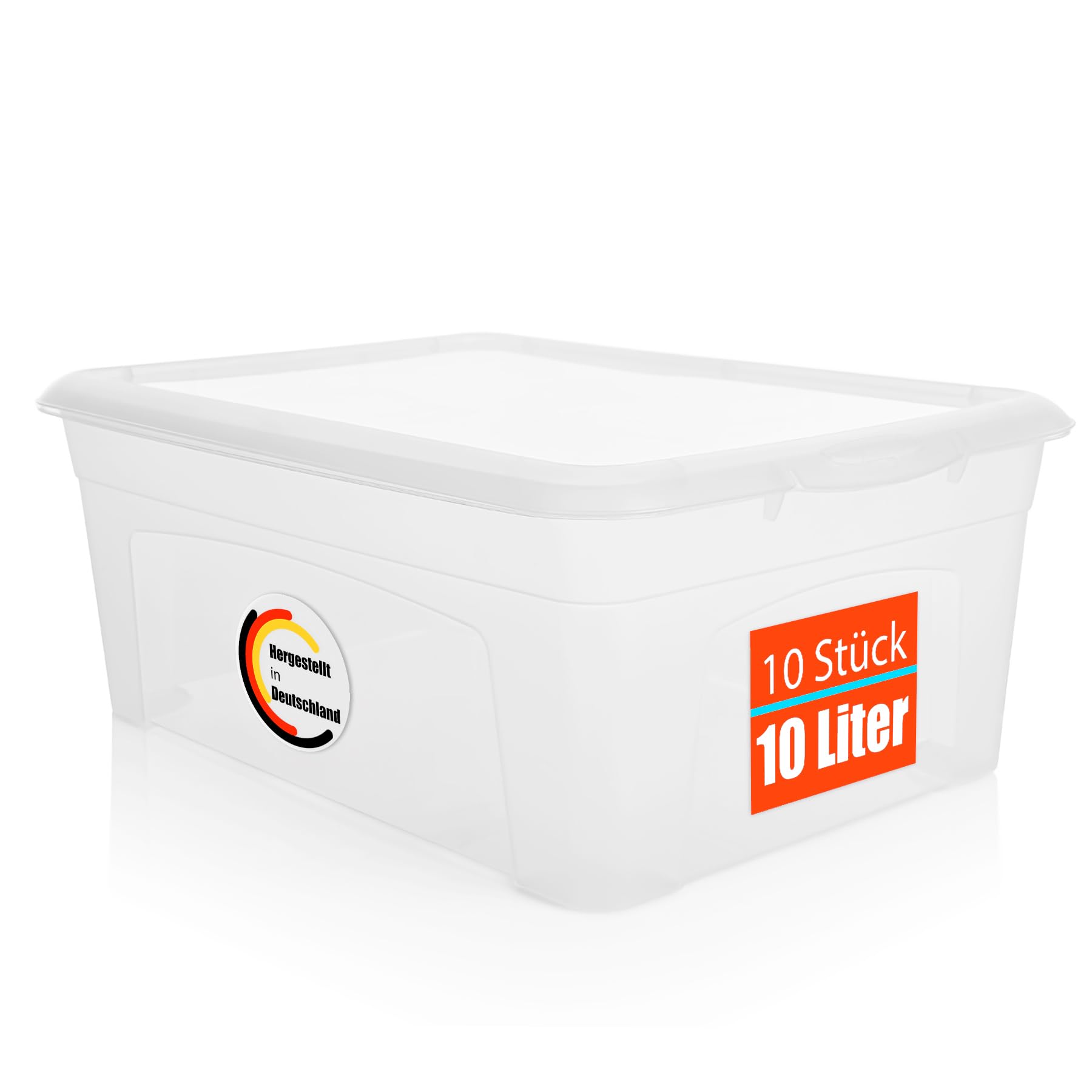Novaliv Opbergdoos met deksel, groot, 55 liter, antraciet, nestbaar, stapelbare plastic doos met clipsluiting, Eurobox met deksel, BPA-vrij, 61 x 40 x 32,5 cm