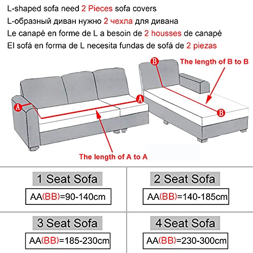 Chaise longue canapé en forme de L housse élastique imprimé papillon - 6