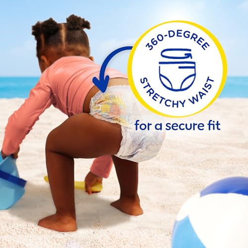 pampers swim diapers - splashers - size 5 17 count gap-free disposable baby swimming pants