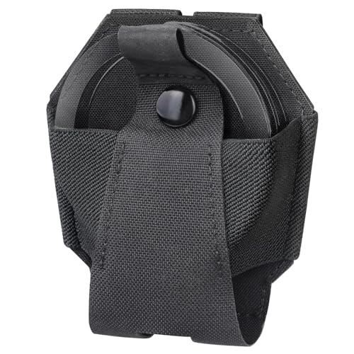 Handcuff Pouch Quick Release to Handcuffs Molle Handcuff Case Fit Asp/Chain/Hinged/Folding Cuffs Open Top Handcuffs Holder for Duty Belt/Police Vest Cuff Case for Secure Attachment