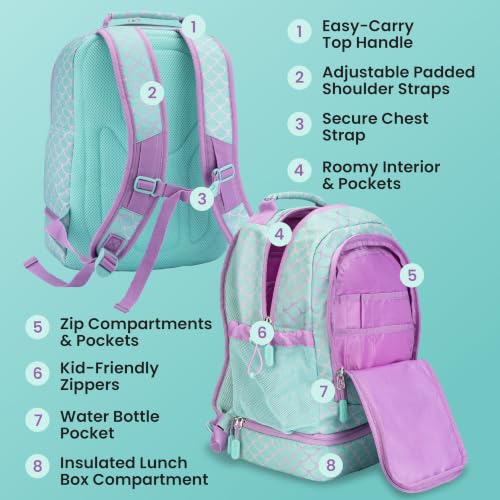 Image of Bentgo Kids 2-in-1 Backpack & Insulated Lunch Bag with Padded Straps