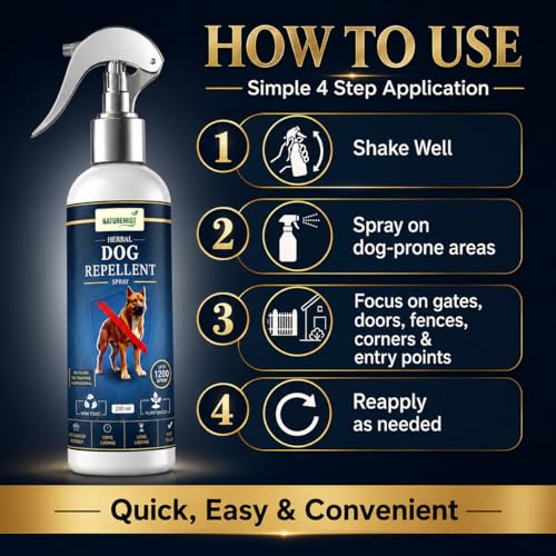 Image of Dog Repellent Spray, Dog Pee & Poop Deterrent for Outdoor Use | Protect Home Gates, Yards, Boundaries & Vehicles from Dog Urine, Feces & Scratches 200ml
