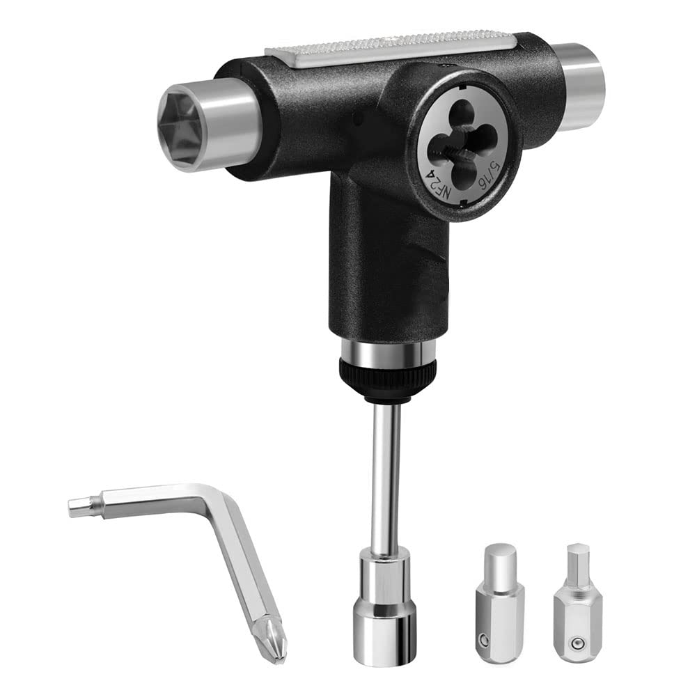 Tlilyy Skateboard Tool Roller Skate Scooter Réglage T-Wrench Long Board Fish Board Repair Tools Spanner Screwdriver