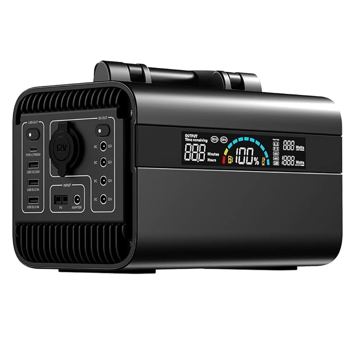 Buy BATINO 600W/577Wh Portable Solar Power Station (Peak 1000W), Solar