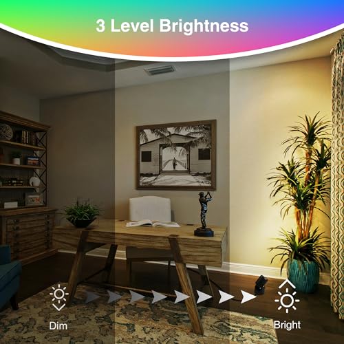 Image of URTOM 6W RGBW Up Lights Indoor Christmas Spotlight Indoor LED Color Changing Uplighting Indoor with Remote 120V Spot Lights Indoor Plug in Floor Spotlight Indoor for Plant Picture Party, 4 Pack
