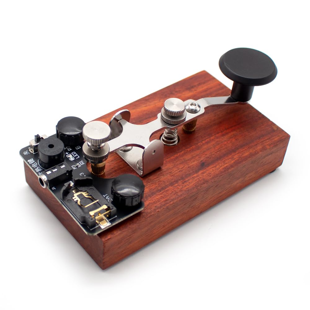 Tasto di Addestramento Manuale Tasto Codice Morse K-8 CW Morse Keyer Onde Corte Hf + Pannello di Pratica con Suoni E Luci