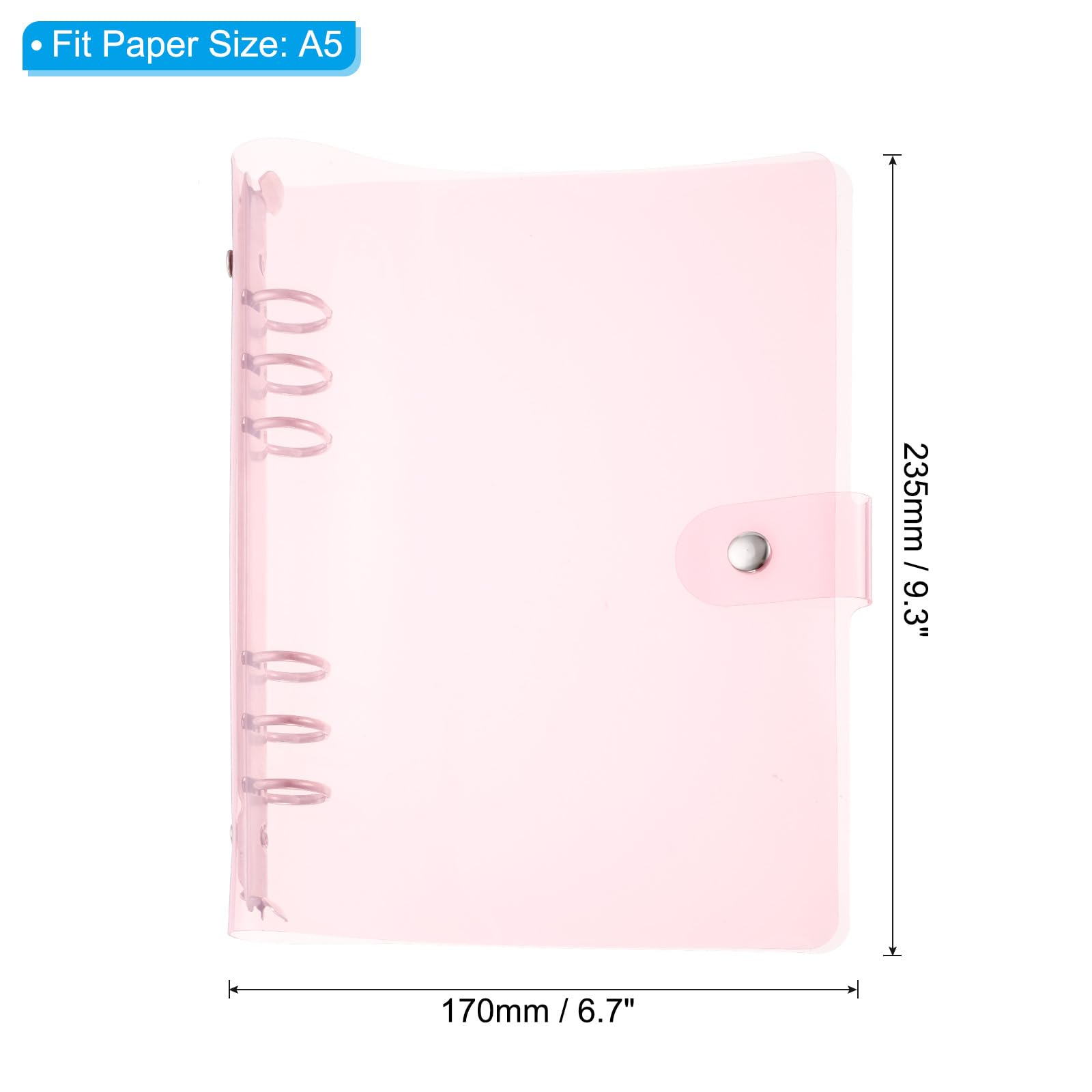 PATIKIL A5 Clear Binder Cover - Image 2