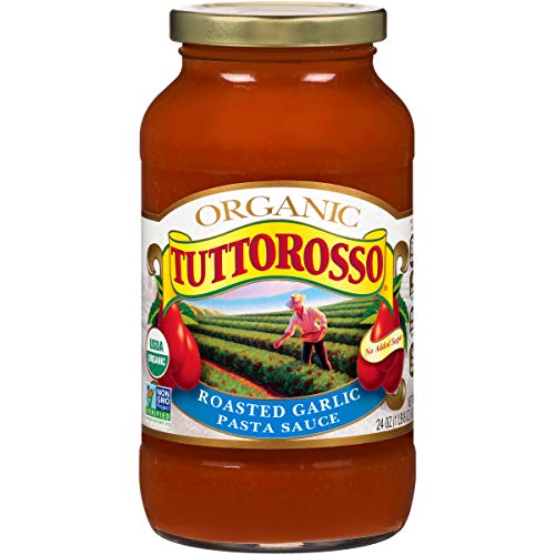 Tuttorosso No Sugar Added Organic Roasted Garlic Pasta Sauce - 24 Ounces, 8 pack
