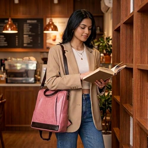 Image of VISMIINTREND Backpack Bags for Women | Rakhi Gift for Sister | Vegan Leather Laptop Bag for Women Office, Backpack for College, Daily Travel Bagpack - Rakshabandhan Gift For Sister