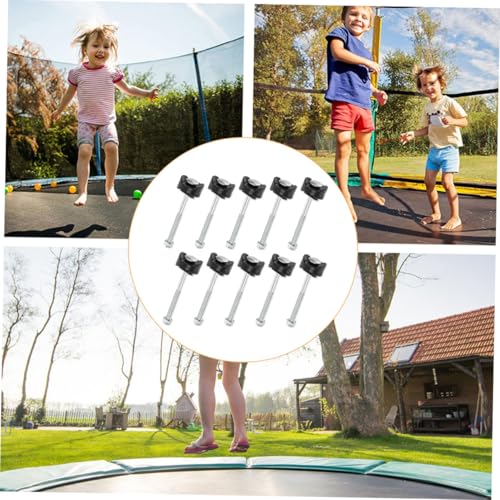 TEMPNAP 10個 トランポリン用プロ仕様鉄製固定ネジ 防止用交換部品 耐久性高く安定性向上