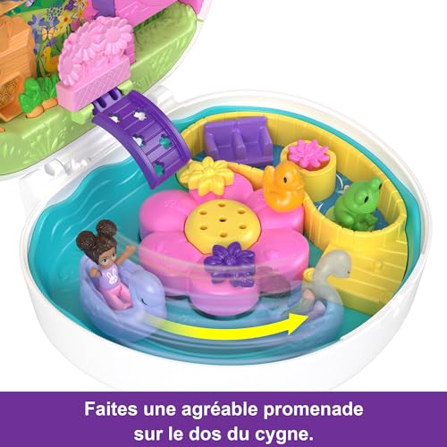 Polly Pocket Coffret Jardin Lapin avec 2 Mini Figurines 12 Accessoires 2 Accessoires Qui Changent De Couleur Jeu D’Eau Jouet Enfant Dès HKV36 - vue 5