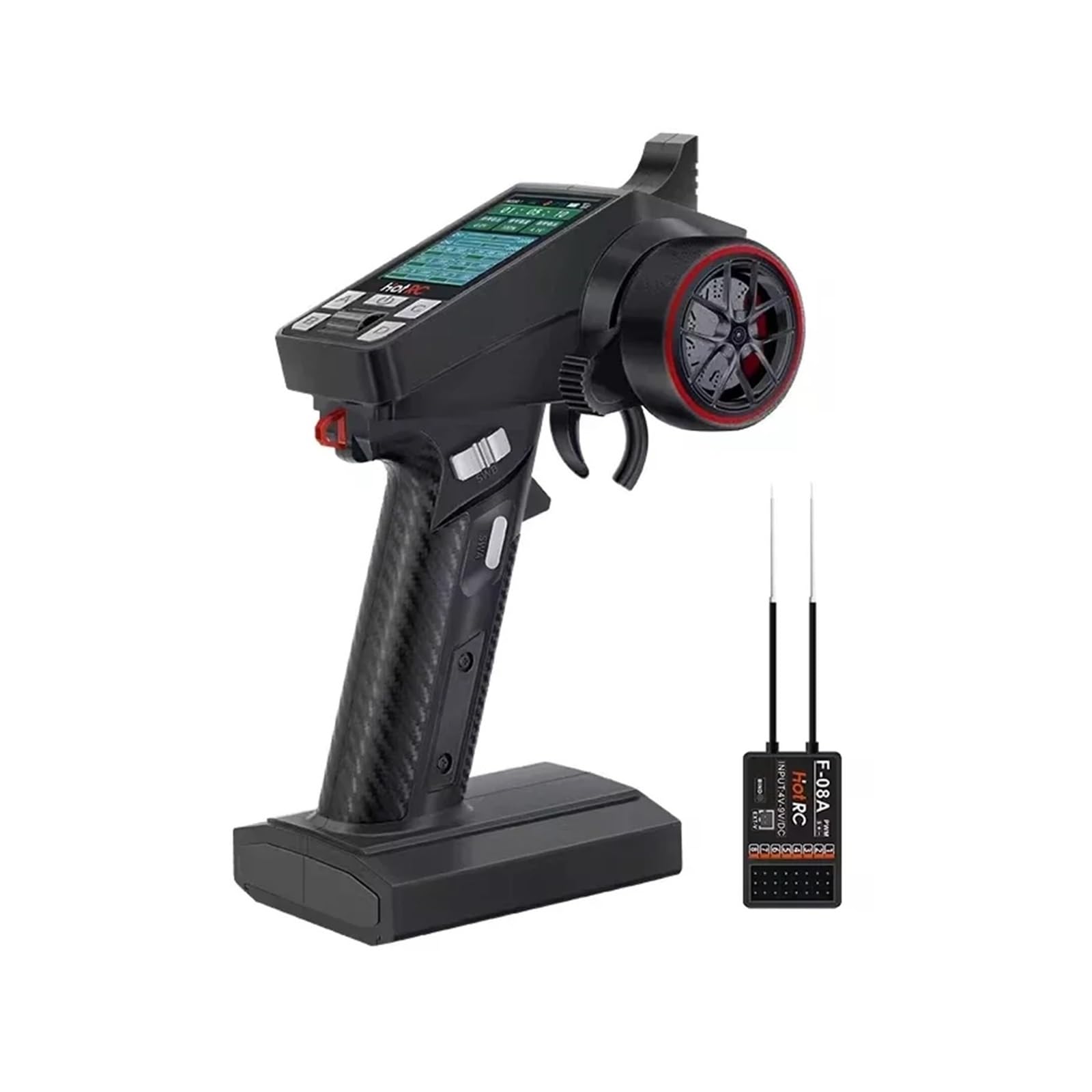 Do HotRC CT-8A 2,4 GHz 8 kanałów dla FHSS Digital nadajnika z F-08A odbiornika PWM samochodów RC, łodzi, czołgów, dronów i modeli pojazdów(Standard Edition)