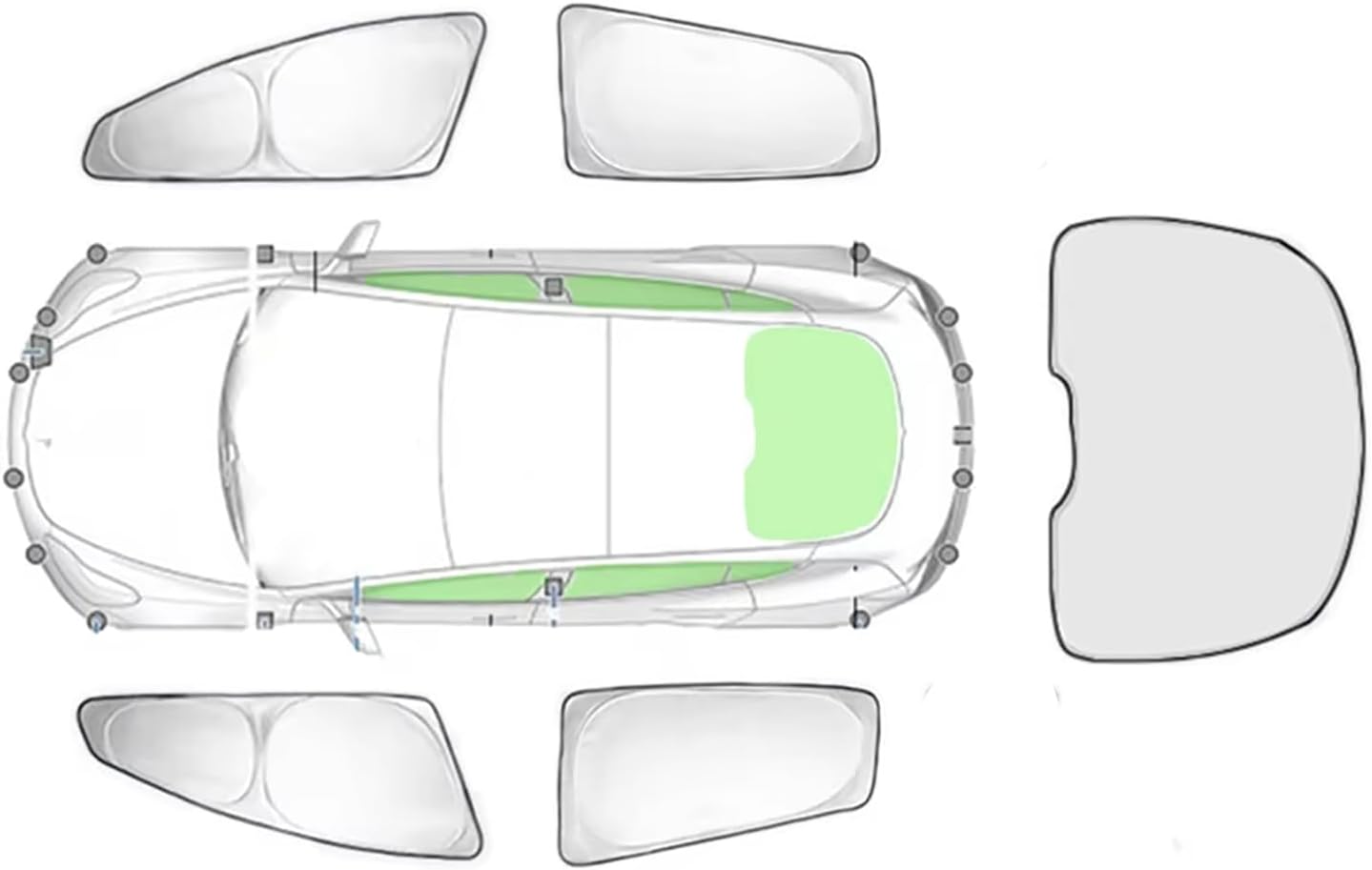 Car Window Shades for Toyota Fortuner 2006-2016,Privacy Sun Shade Set for Front Windshield Side and Rear Windows,Keep Your Car Cooler,5PCS