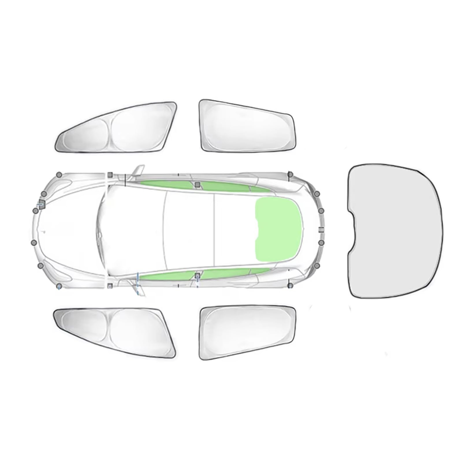 Car Window Shades for Toyota Fortuner 2006-2016,Privacy Sun Shade Set for Front Windshield Side and Rear Windows,Keep Your Car Cooler,5PCS