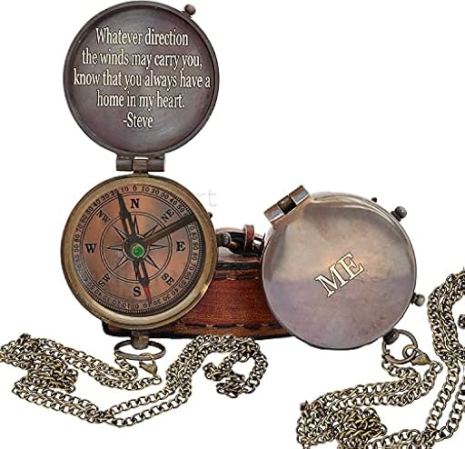 WOANIN Brújula grabada, brújula antigua, brújula de bolsillo, personalizada, idea de regalo náutica para novio y seres queridos | Ya disponible en tu tienda friki favorita! En mundofriki.es! WOANIN Brújula grabada, brújula antigua, brújula de bolsillo, personalizada, idea de regalo náutica para novio y seres queridos | Ya disponible en tu tienda friki favorita! En mundofriki.es!