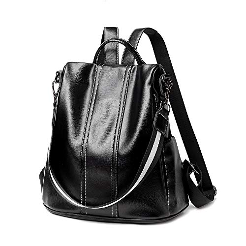 Mochila couro anti-furto urbanity super fashion city rock Preto