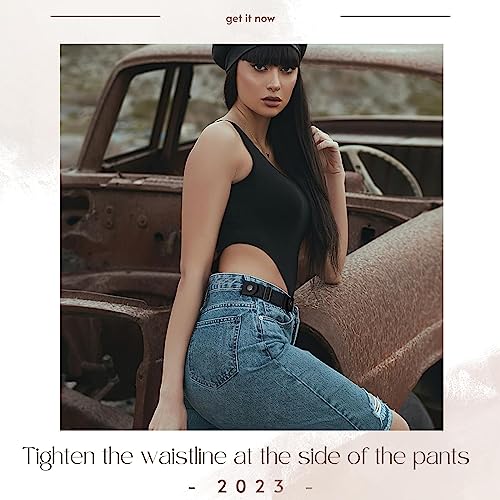 No Buckle Belts for Men Women Side Belt without Buckle Elastic Stretch Adjustable Belt Invisible No Buckle Belt3