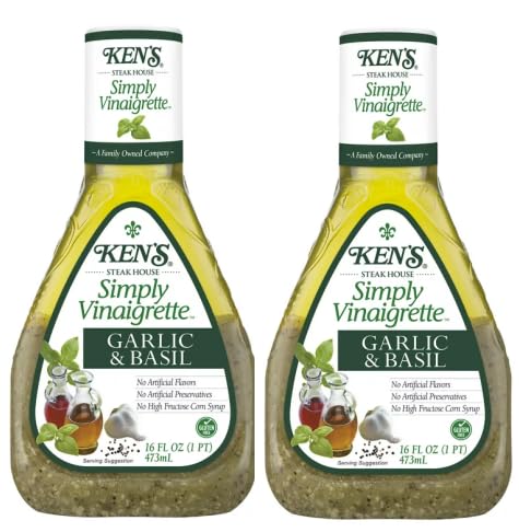 Pack Of 2 Simply Vinaigrette Garlic & Basil Salad Dressing, 16 oz