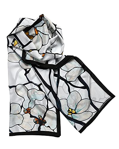 Metropolitan Museum of Art, Louis C. Tiffany White Magnolia Oblong Silk Scarf4