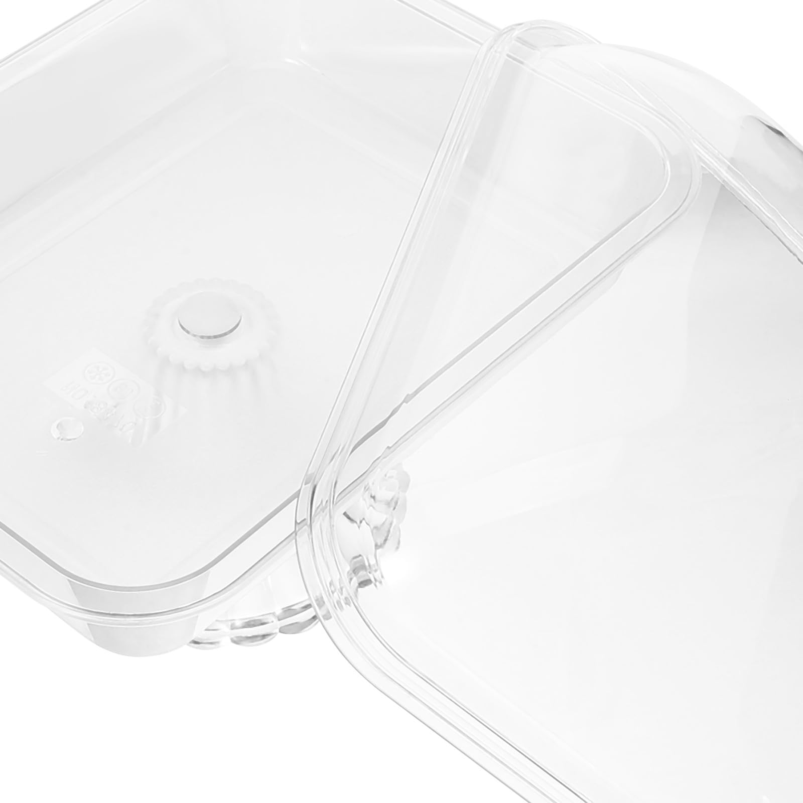 Expositor de Tartas y Plato de Fruta con Tapa de PC Transparente, Capacidad 1.6l, Diseño Elegante para Cumpleaños y Navidad