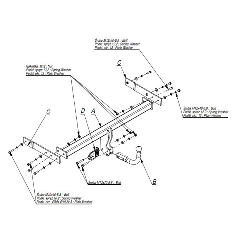 Attelage Compatible avec Volkswagen Golf 7 (10/12-06/19) Col de Cygne + Faisceau Universel 7 Broches + boitier électronique - Imiola