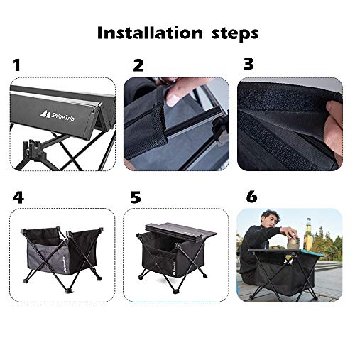 Leeofty Acessórios para mesa dobrável de alumínio para acampamento ao ar livre Bolsa de armazenament
