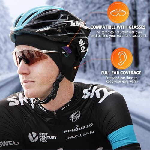 Winter Thermal Skull Cap for Men Windproof Helmet Liner with