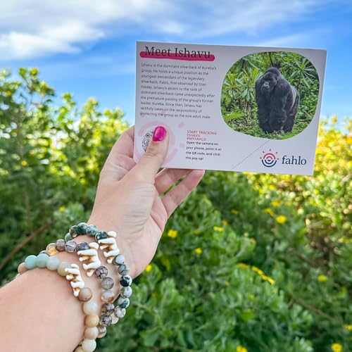 Fahlo Gorilla Tracking Bracelet, Elastic, supports Dian Fossey Gorilla Fund, one size fits most for Men and Women3