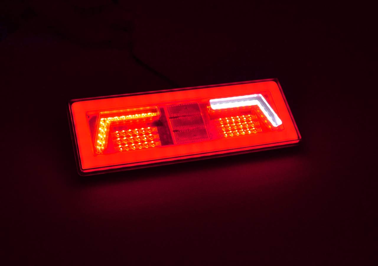 2 luci di posizione LED, sottili, 12/24V, per il telaio posteriore di camion rimorchio, furgoni, camper e autobus