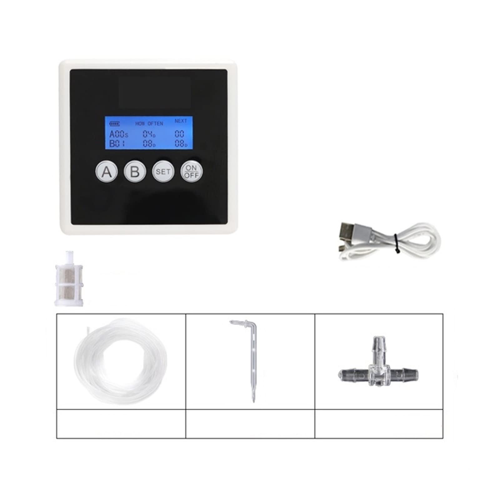 Inteligentna podwójna pompa nawadniania kropelkowego pompa wodna Timer System rośliny ogrodowe automatyczny kontroler nawadniania urządzenie do podlewania(20pot Watering kits)