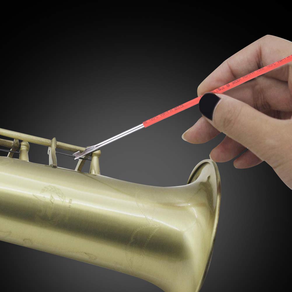 Sax hak sprężynowy, narzędzie do naprawy saksu narzędzie do naprawy instrumentów dętych drewna instrument sprężynowy hak naprawa narzędzie do konserwacji saksofsu klarnetu obój flet