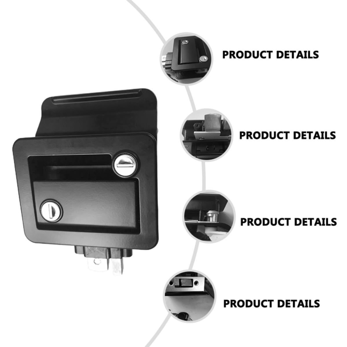 PRETYZOOM Verrou de Porte de Camping-Alliage de Zinc Noir pour Voyage