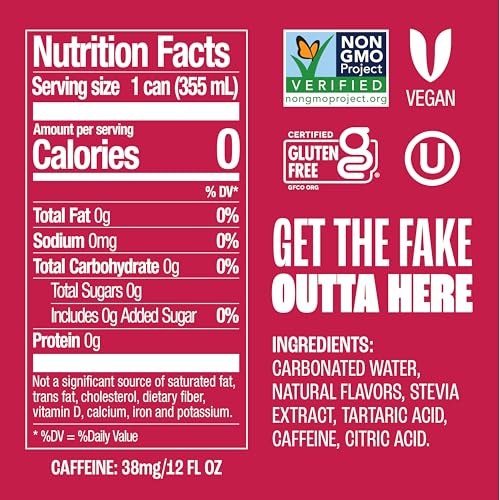 Image of Zevia Zero Sugar Soda, Dr. Zevia, 12 oz Cans (24-Pack) - Naturally Sweetened, Zero Calorie Sugar Free Soda - Non-GMO Project Verified, Gluten-Free, Vegan