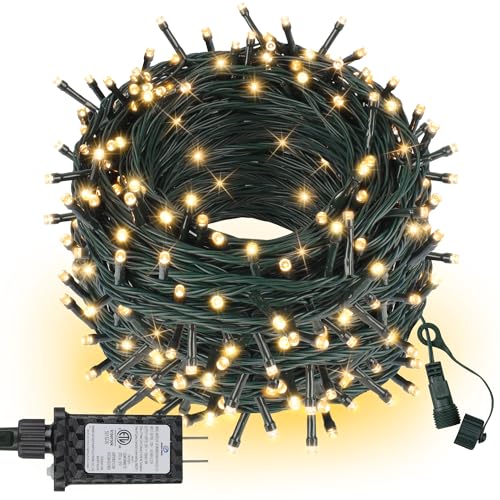 ASENEK Extra Long Christmas Tree Lights 197FT 600 LED Connectable 8 Modes with Timer Decorative...