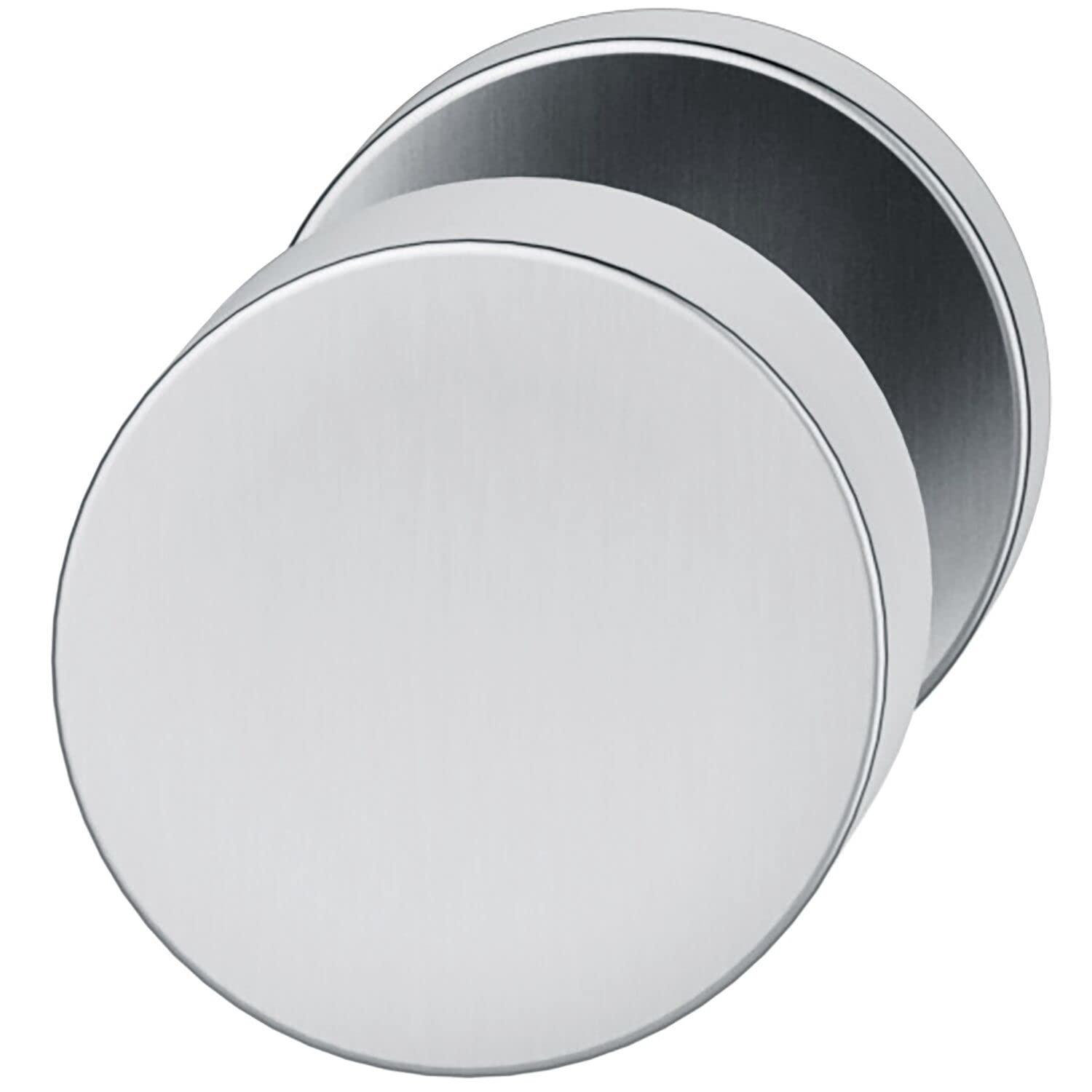 FSB 0 23 0829 03400 6204 Türknauf ASL/AGL nach ÖNORM, Türknopf fest auf Rosette rund abgeflacht, Edelstahl matt 23081103500, Silber