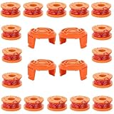 Evenlinkics 20 Pack WA0010 Replacement Spool for Worx Weed Eater String, Compatible with Worx String Trimmer,10ft 0.065' Trimmer Line Replacement Spool ，for Worx Trimmer spools
