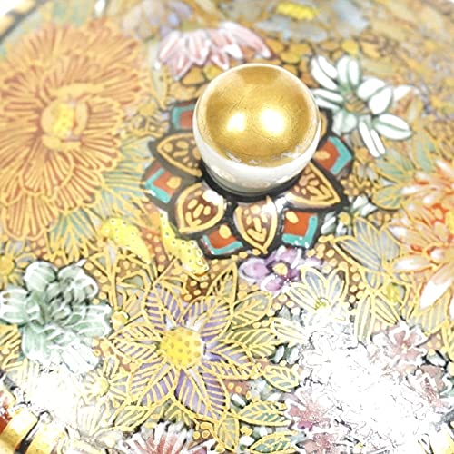 ♦九谷焼 椿山窯 若村紫紅作 金彩色絵磁器皿 共箱入 希少珍物 古美術品 骨董品 ♢九谷焼 椿山窯 若村紫紅作 金彩色絵磁器皿 共箱入 希少珍物 古