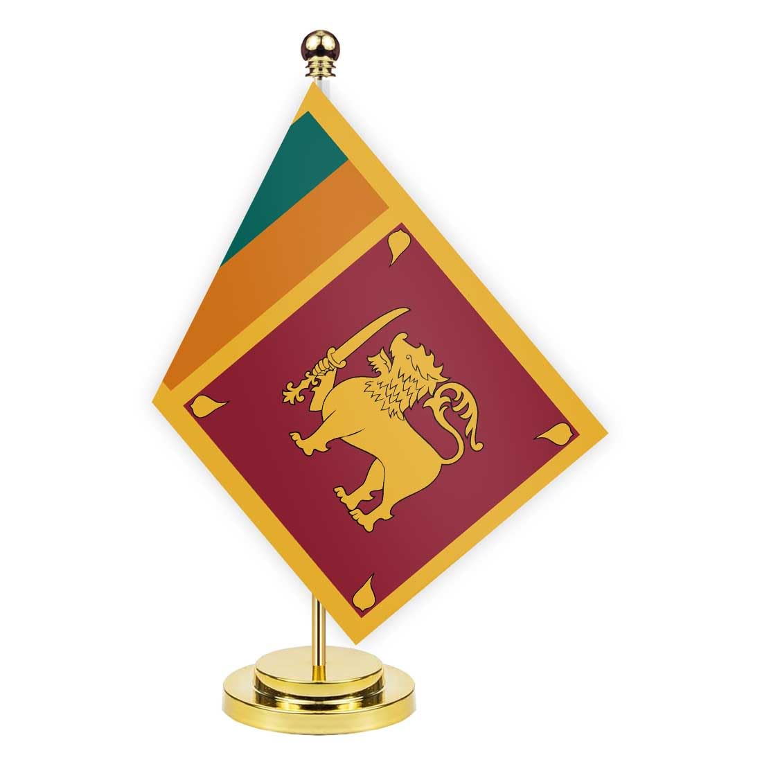 Sri Lanka Desk Flag,12 inch Small Sri Lankan Indoor Banner,Small Printing Decor For Office Home Classroom Table — image 1