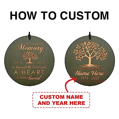 Image of ASTARIN Wind Chimes Outdoor for The Loss of Mom Dad, Personalized Customized WindChimes for Loss of Loved One, Memorial Wind Chime as Sympathy Gift, Home Garden Patio Decor, 36'' (Produced in Texas)