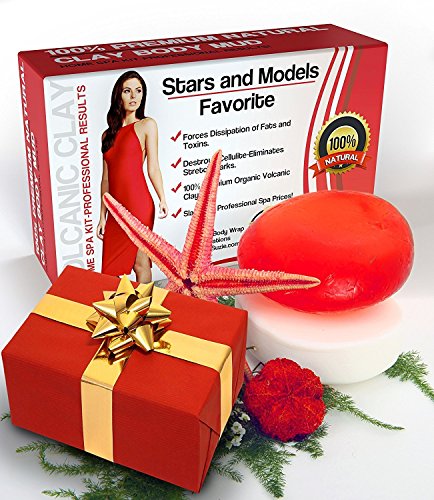 Detox body wrap for weight loss. Brazilian Organic volcanic ash body wrap kit that helps to rapidly detox your body and reduce Cellulite, Psoriasis & Stretch Marks. (8 Packets)