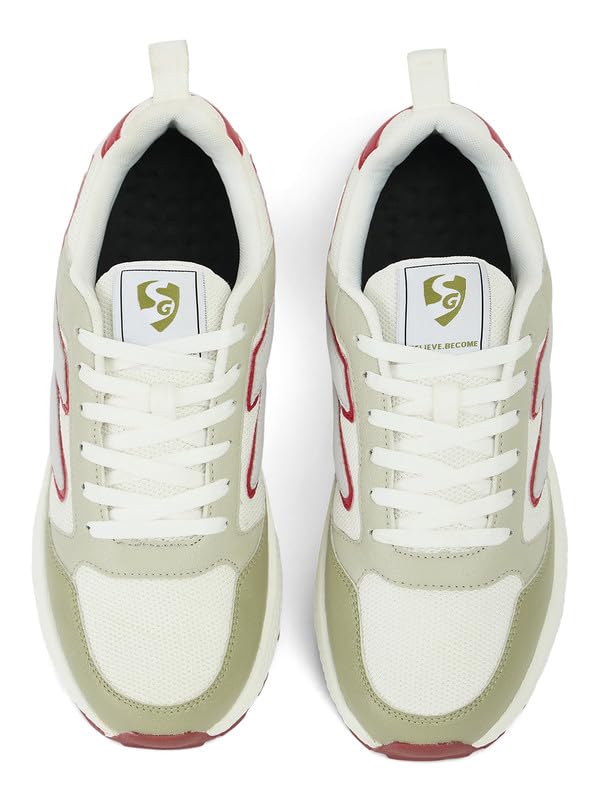 Image of SG Crest Lifestyle Shoes White /Green and Red /White Colour Available | Casual Shoes Men's & Women's | 6 to 11