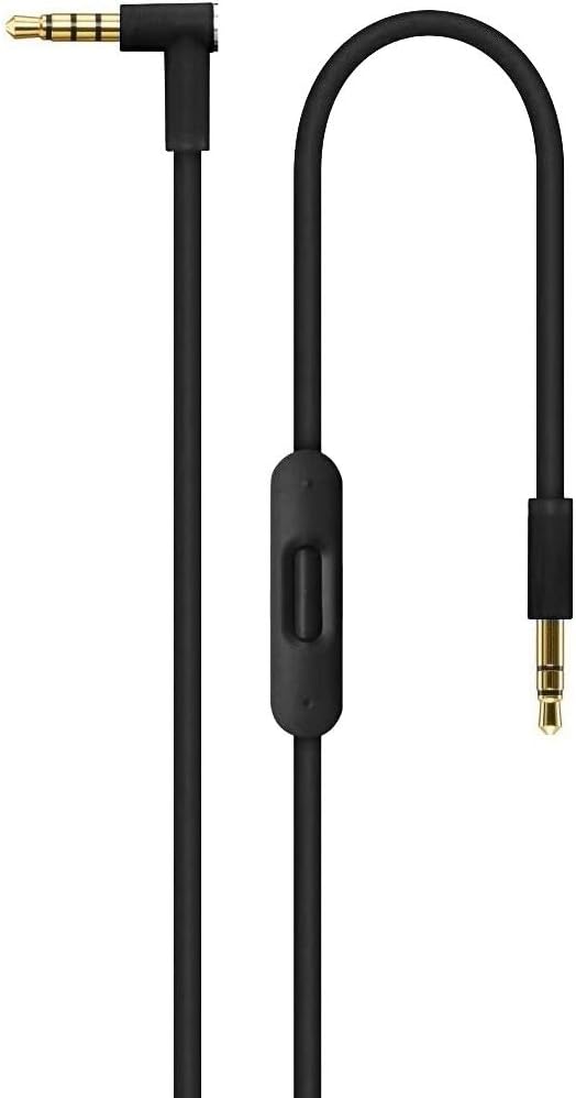 Cable Wire for Beats Headphones with Mic Remote Talk Control & Microphone for Beats by Dr Dre Monster Studio 1 2 3 Solo HD Pro Wireless Detox Headphone, Apple iPhone Android Lead Aux (Black, 1.4m)