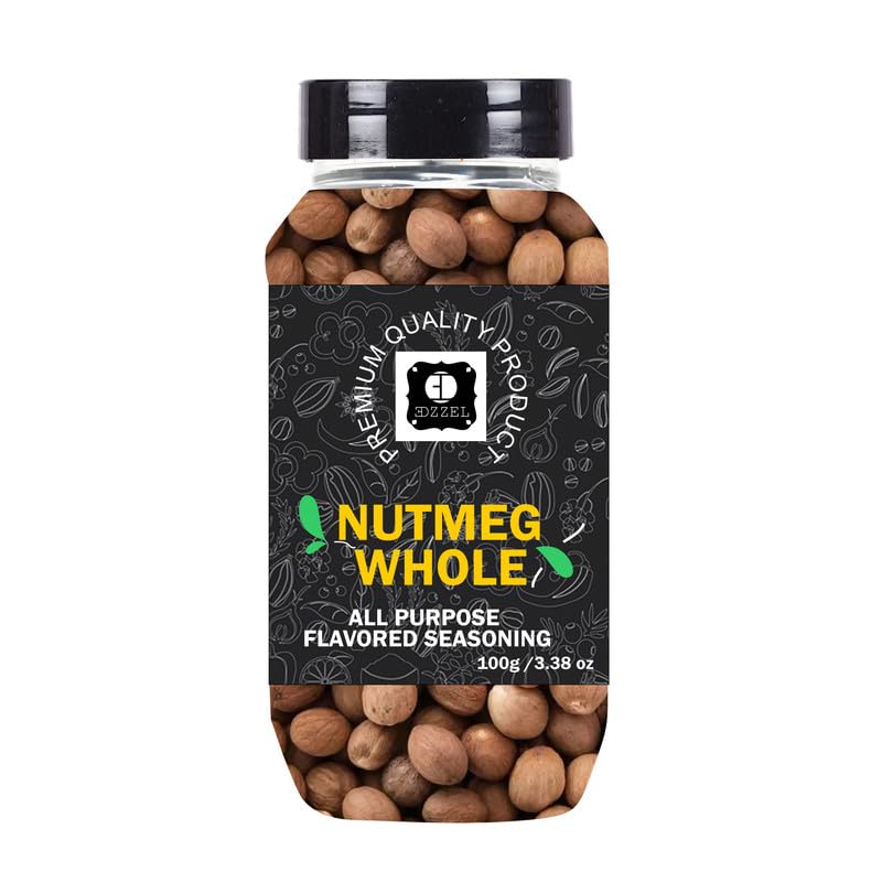 EDZZEL Premium Quality Indian Organic Nutmeg, Whole Plant Based, Vegan, Gluten Free-100 GRAM Box (Set Of 3)